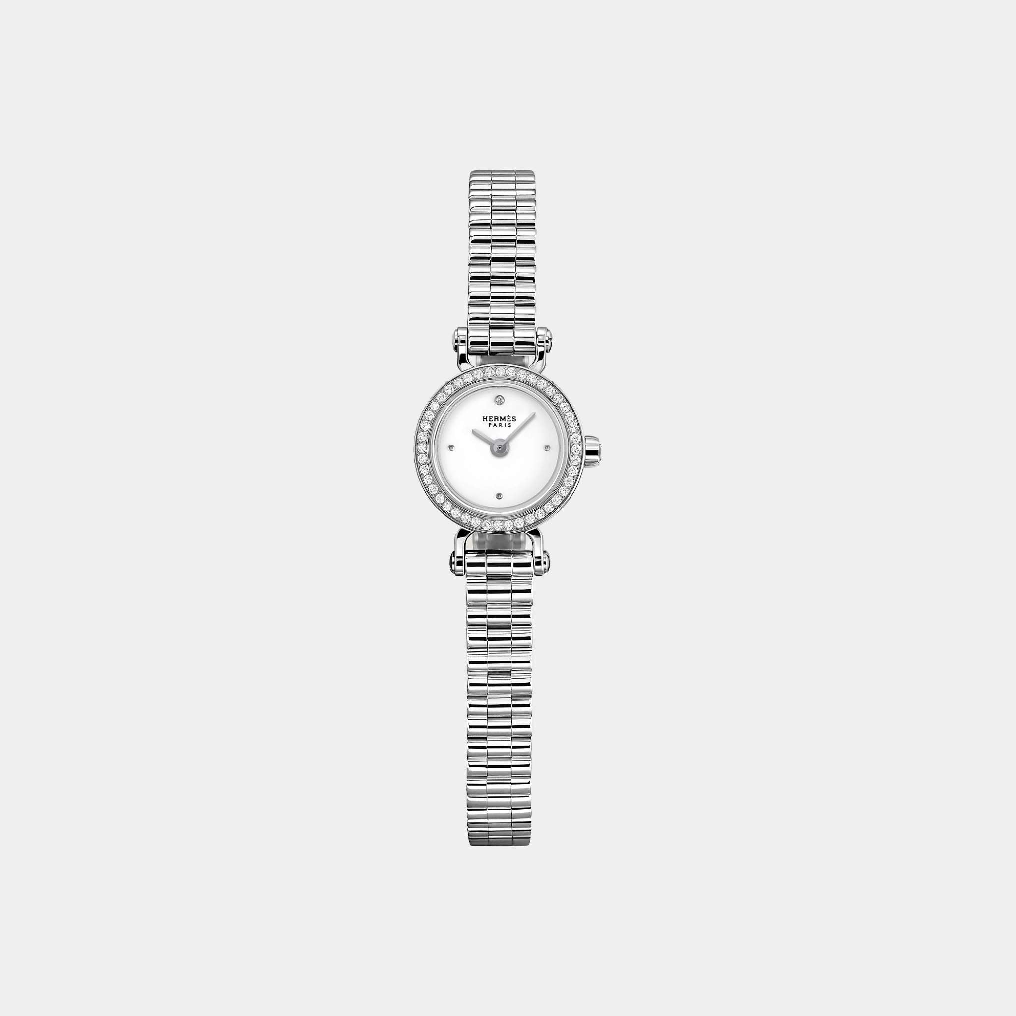 Faubourg 15 mm White Gold Watch With White Gold Bracelet