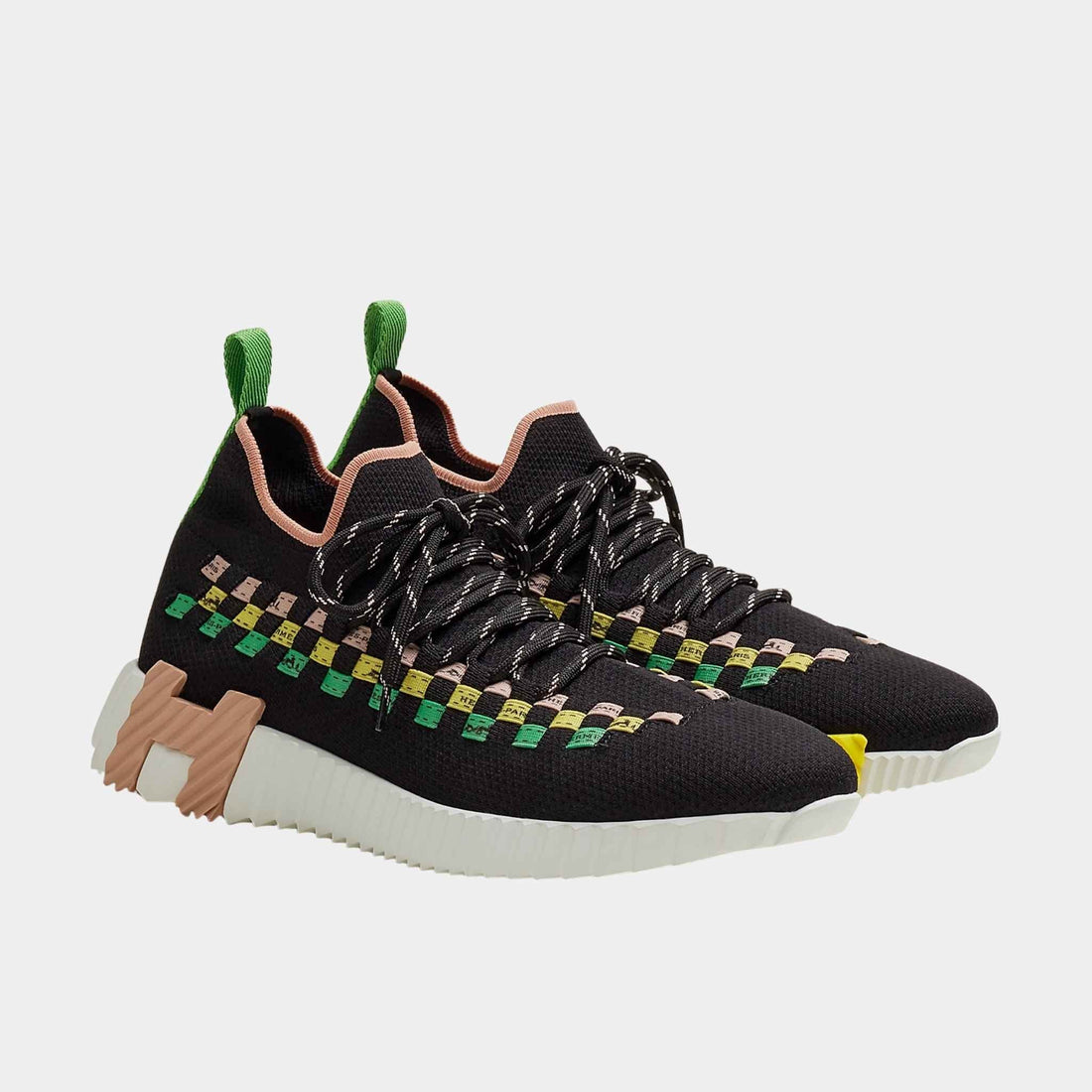 Flex Slip On Sneaker in Knit with Braided Bolduc Detail Women