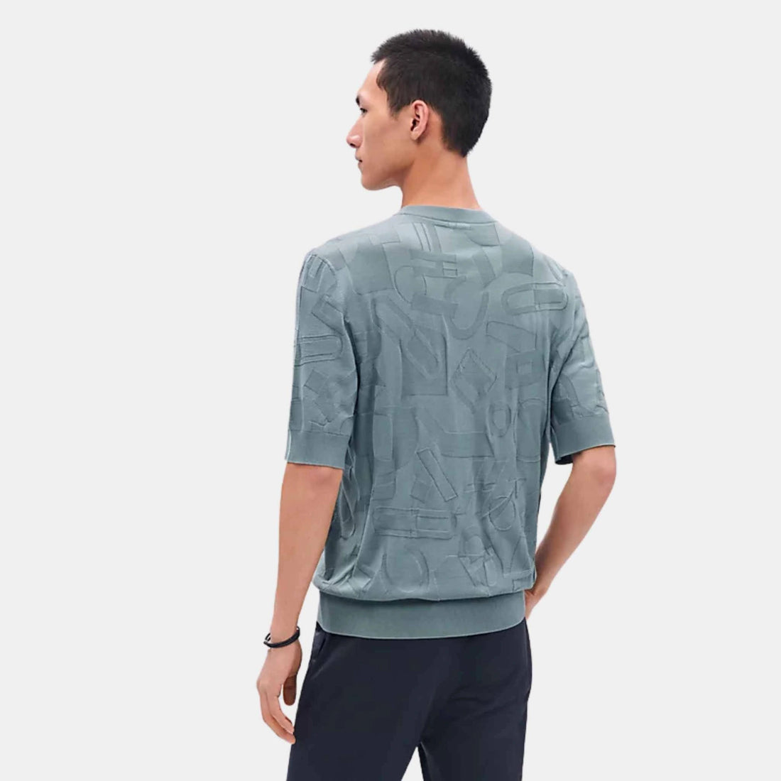 Fragments Equestres Crewneck Sweater Eucalyptus
