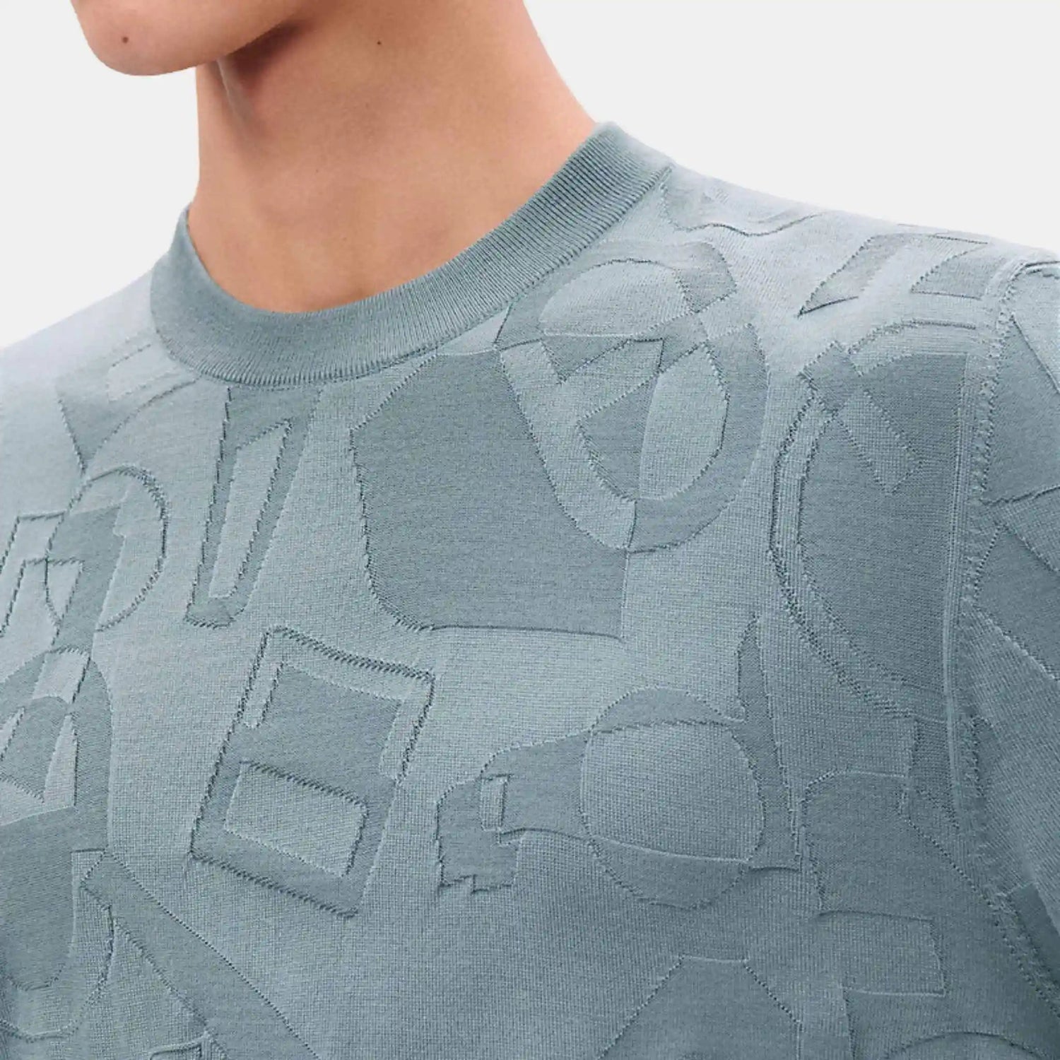 Fragments Equestres Crewneck Sweater Eucalyptus