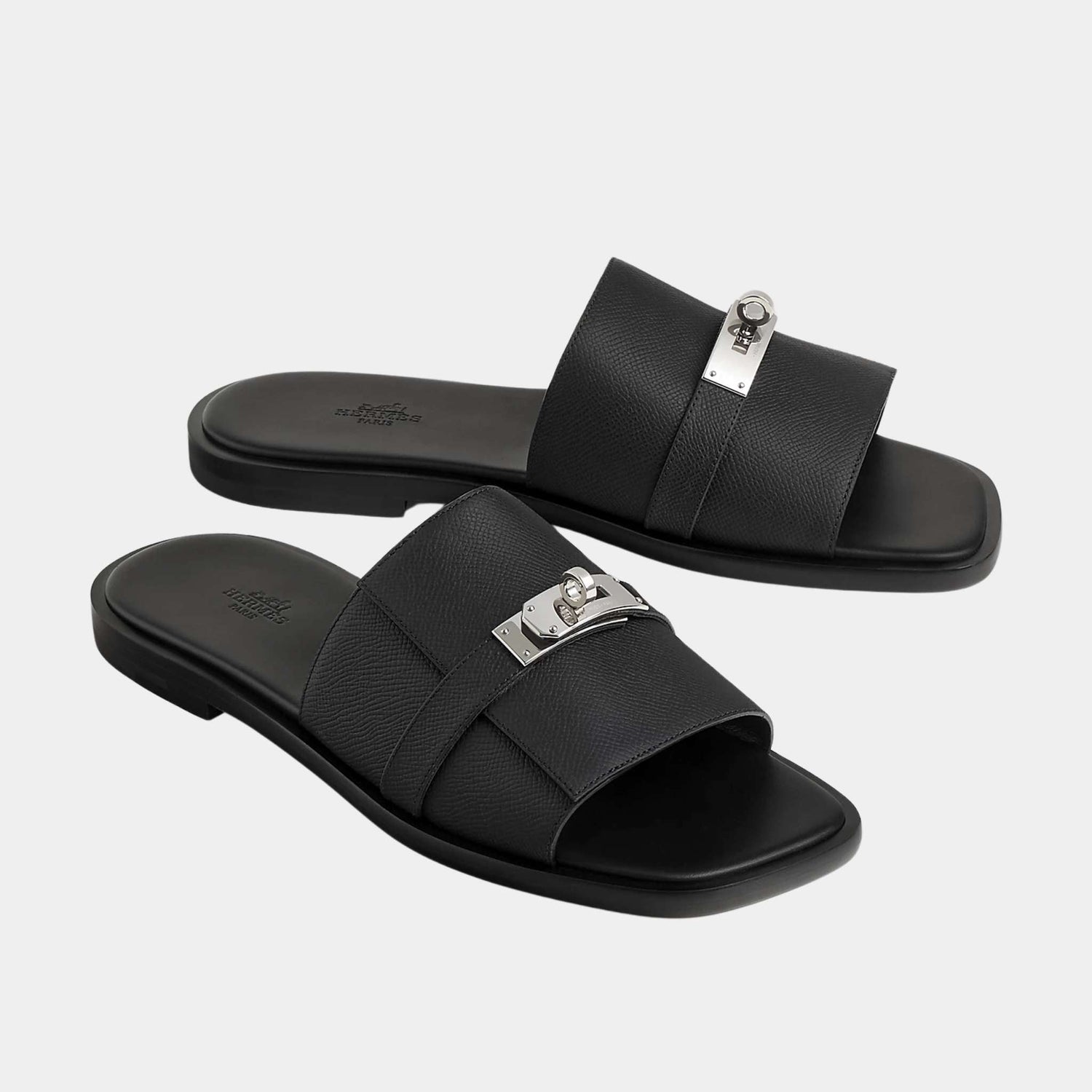 Gabriel Sandal Epsom Calfskin Palladium Plated Buckle