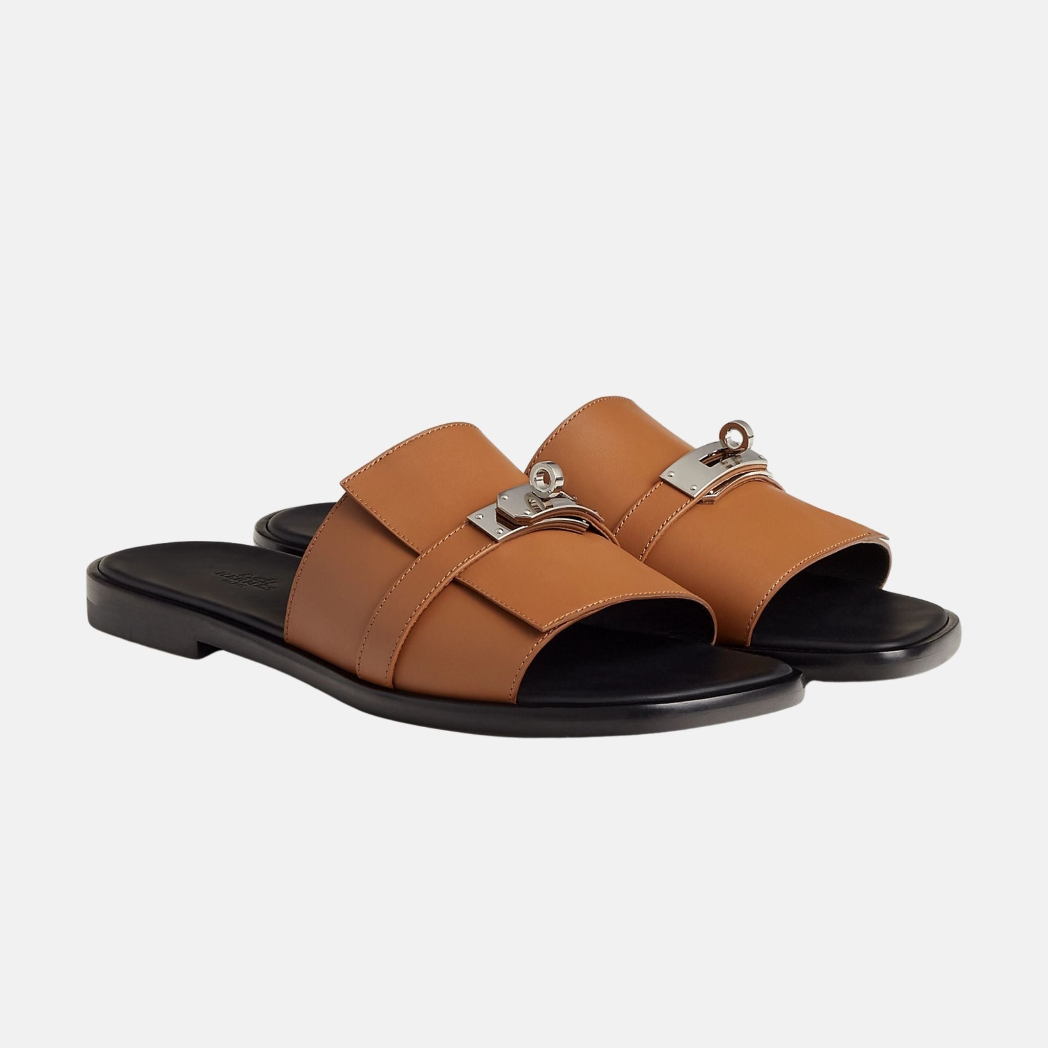 Gabriel Sandals Calfskin with Palladium Plated Kelly Buckle