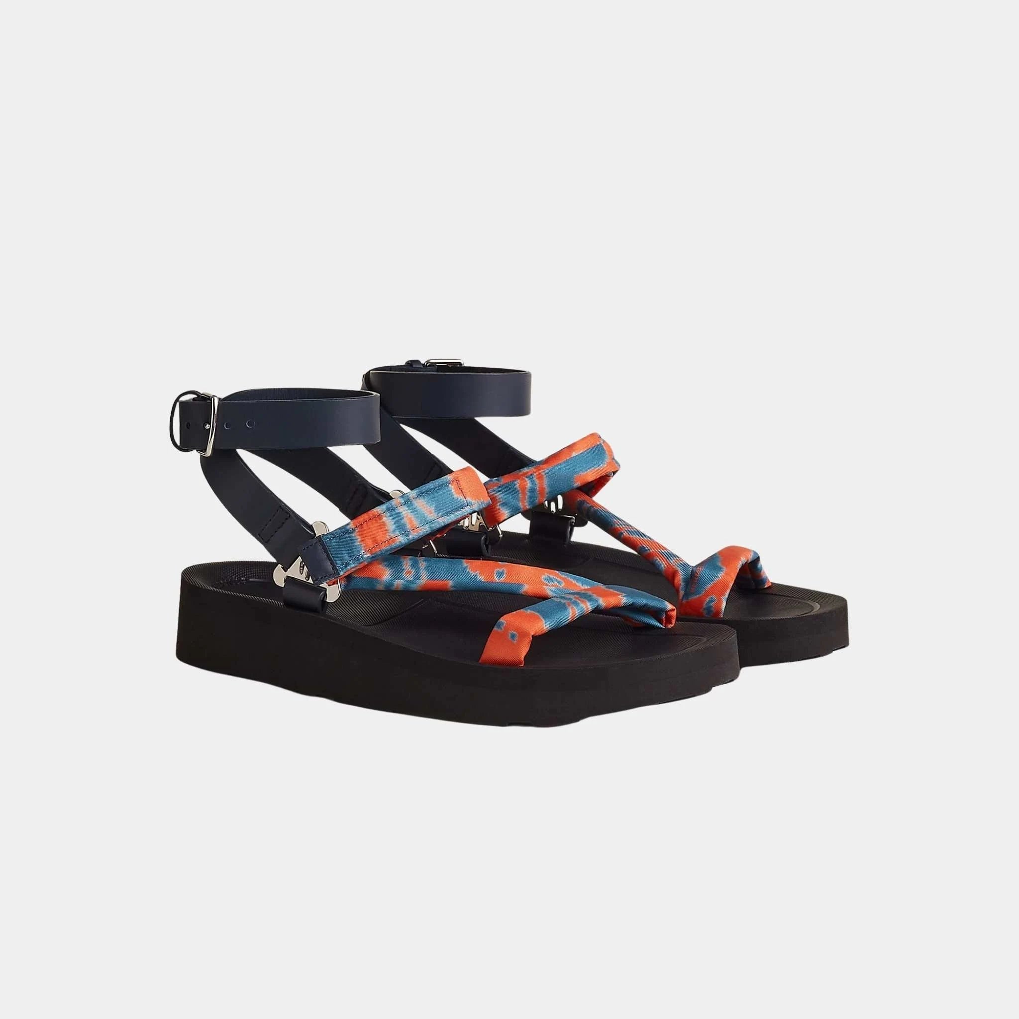 Galaxy Sandal Printed Silk And Calfskin