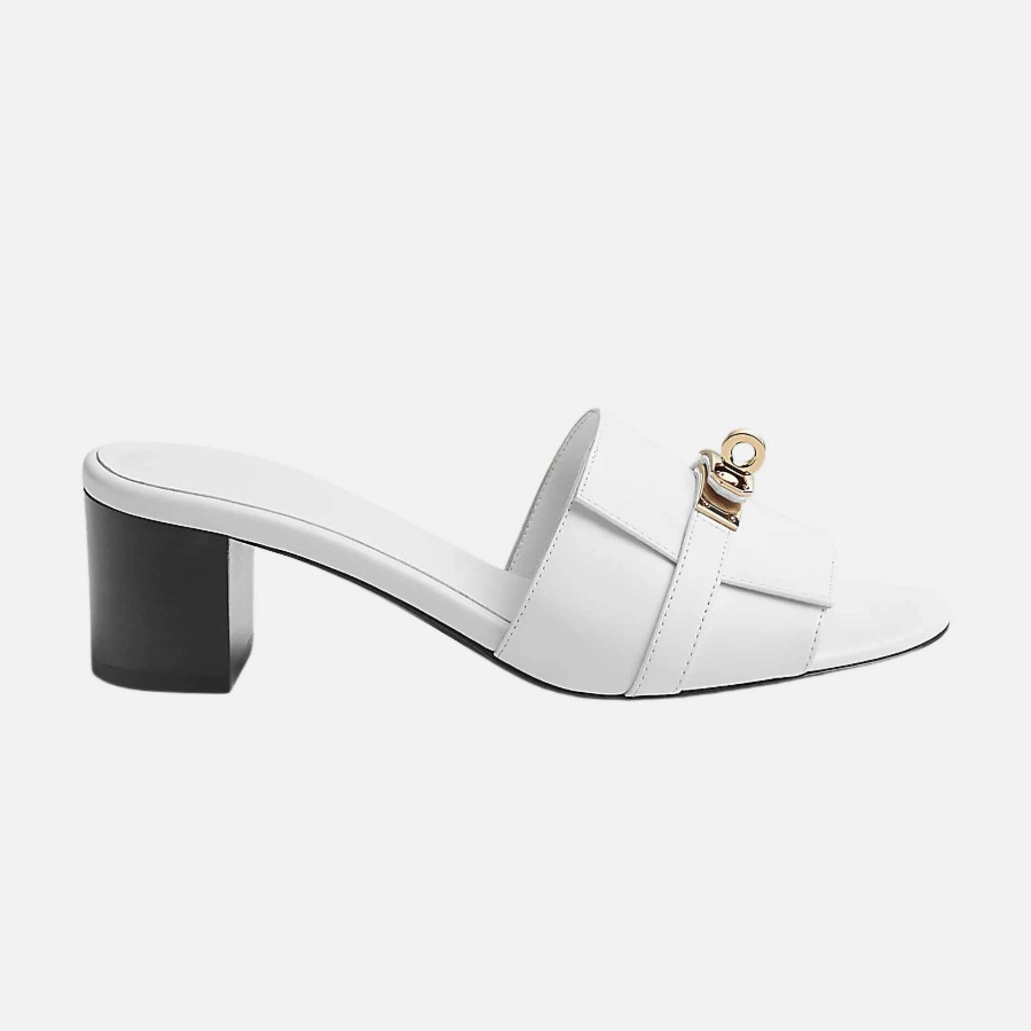Gigi 50 Sandals in Calfskin Gold Plated Buckle