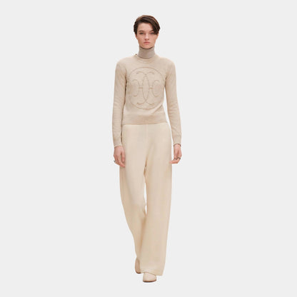H Lift Long-sleeve Sweater in Plain Scottish Cashmere