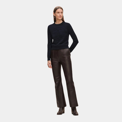 H Lift Long-sleeve Sweater in Plain Scottish Cashmere