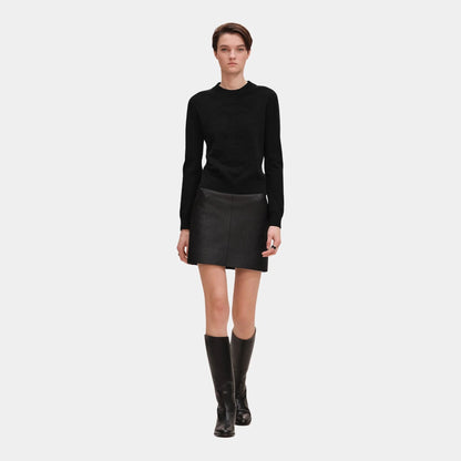 H Lift Long-sleeve Sweater in Plain Scottish Cashmere