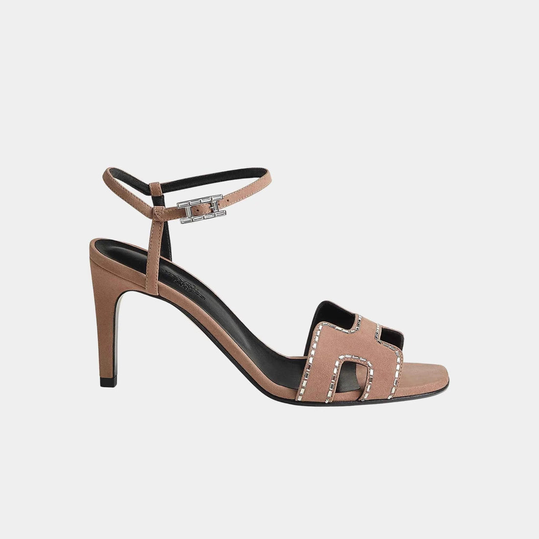Heden 80 Sandal Suede Goatskin With Rhinestone Details