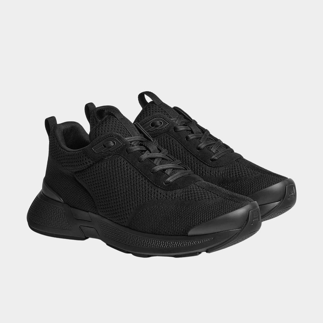 Heros Sneaker in Technical Knit and Suede Goatskin