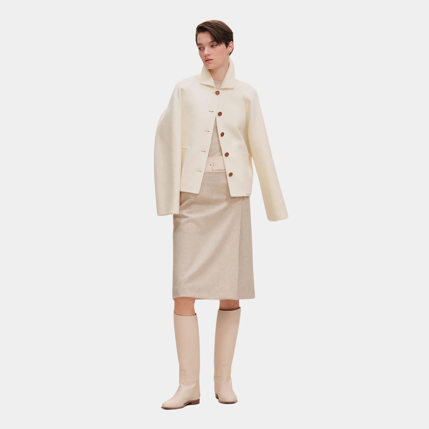 Jacket in Double-sided Cashmere