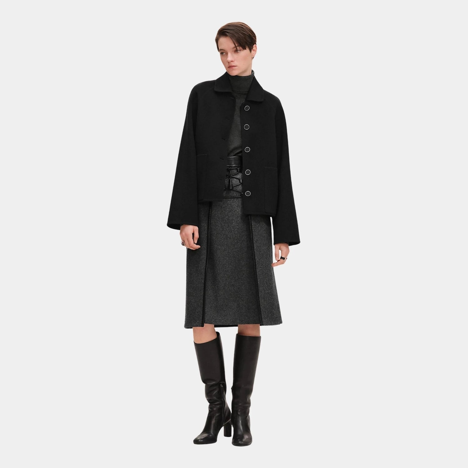 Jacket in Double-sided Cashmere