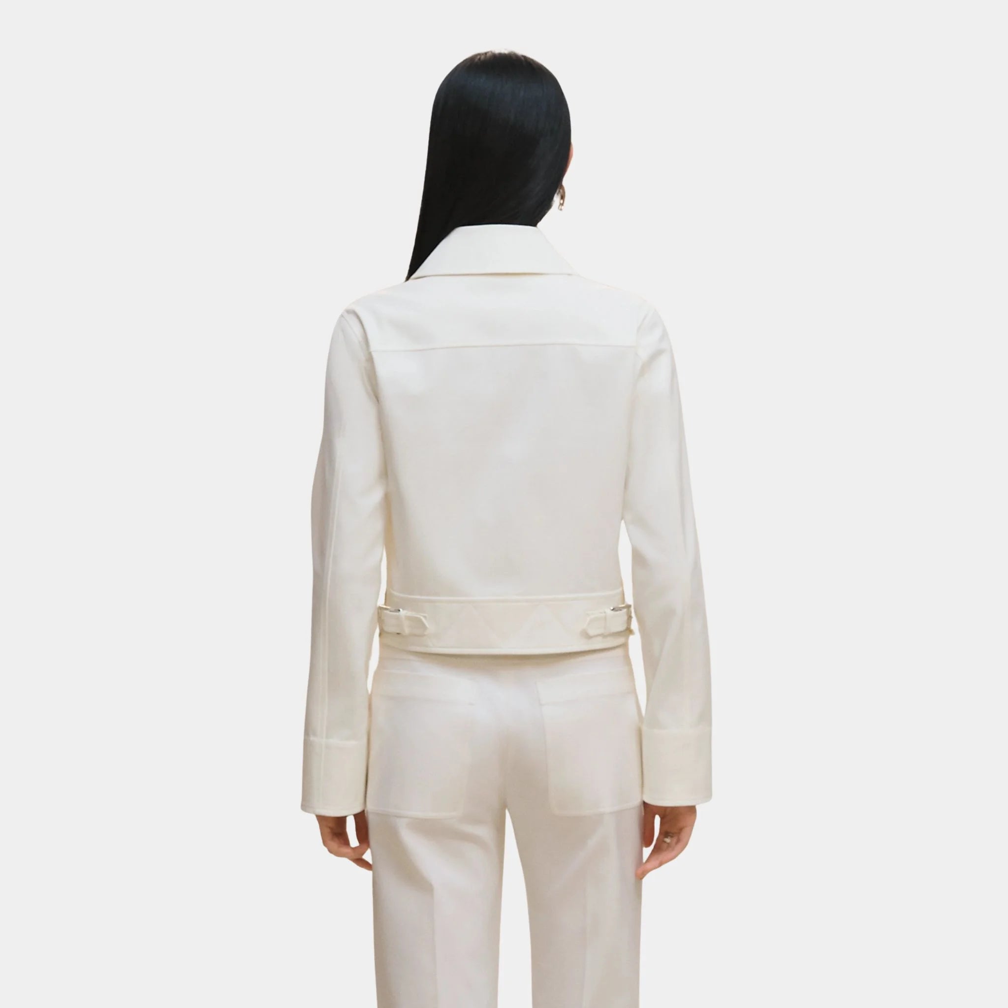 Jacket in Double Stretch Cotton Twill