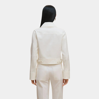 Jacket in Double Stretch Cotton Twill