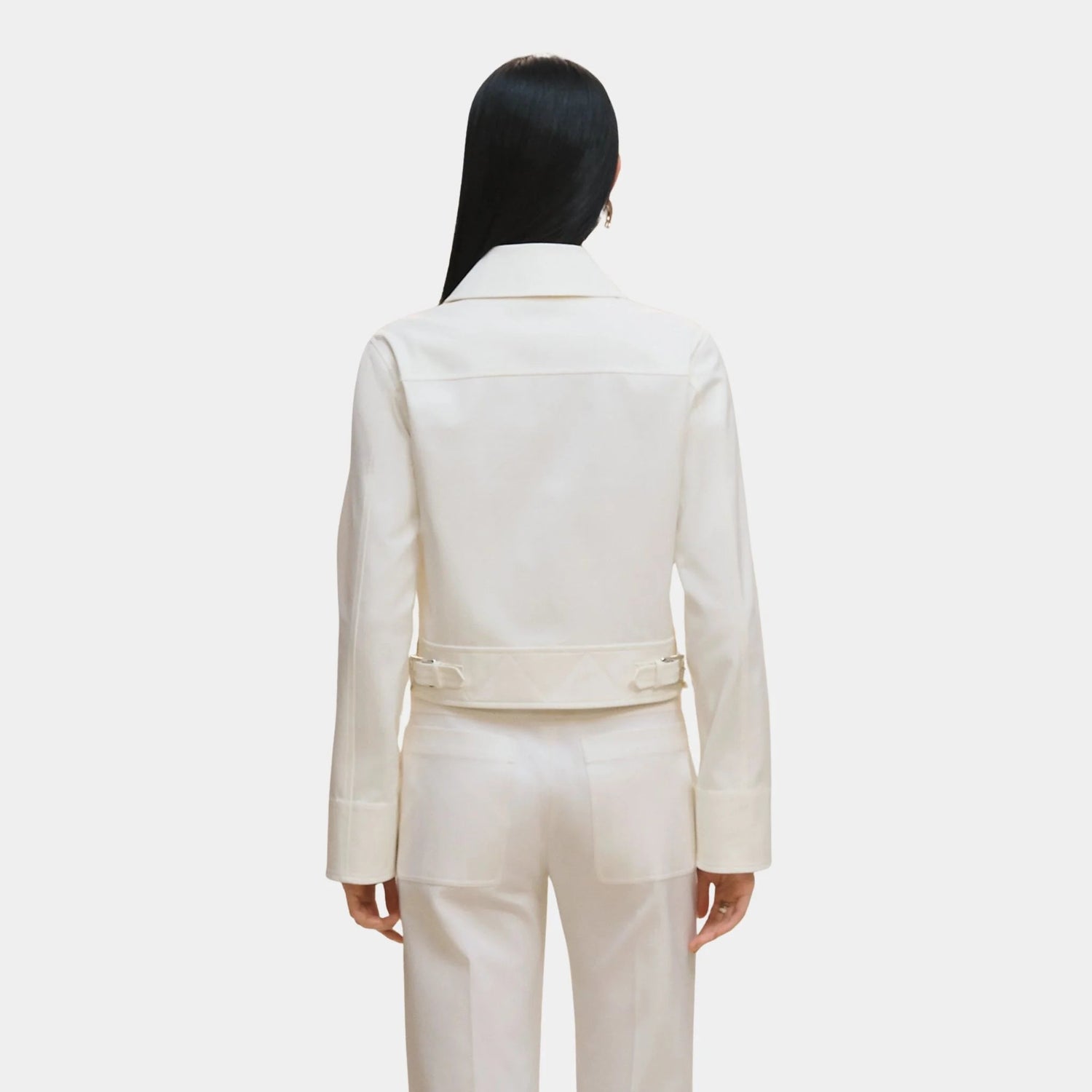 Jacket in Double Stretch Cotton Twill