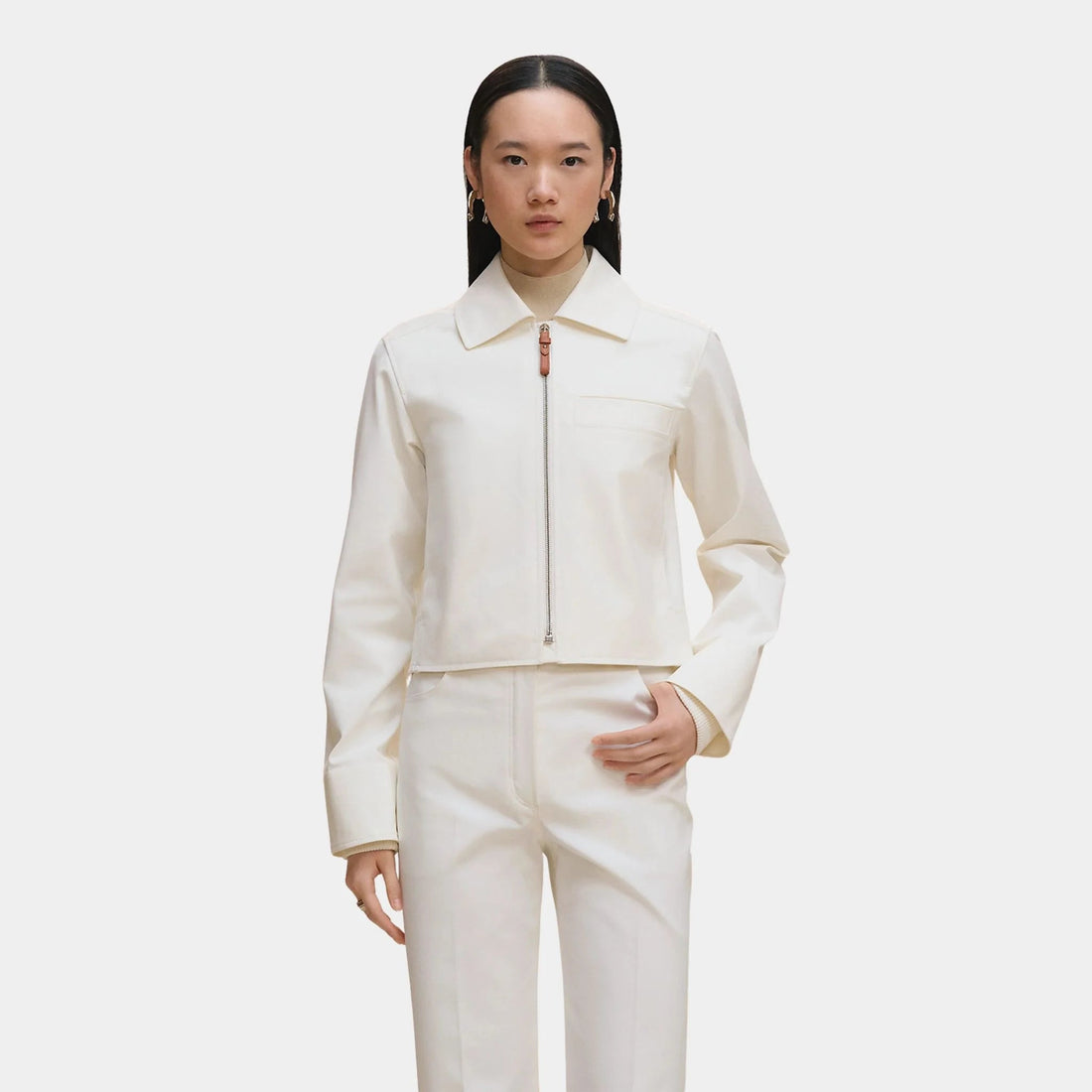 Jacket in Double Stretch Cotton Twill