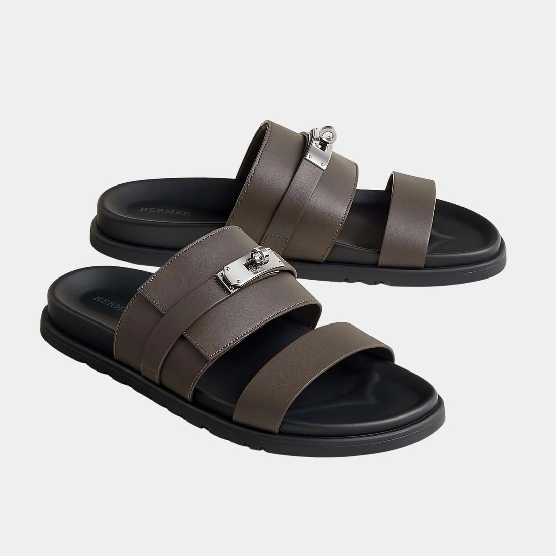 Jackson Sandal in Calfskin with Palladium Plated Buckle