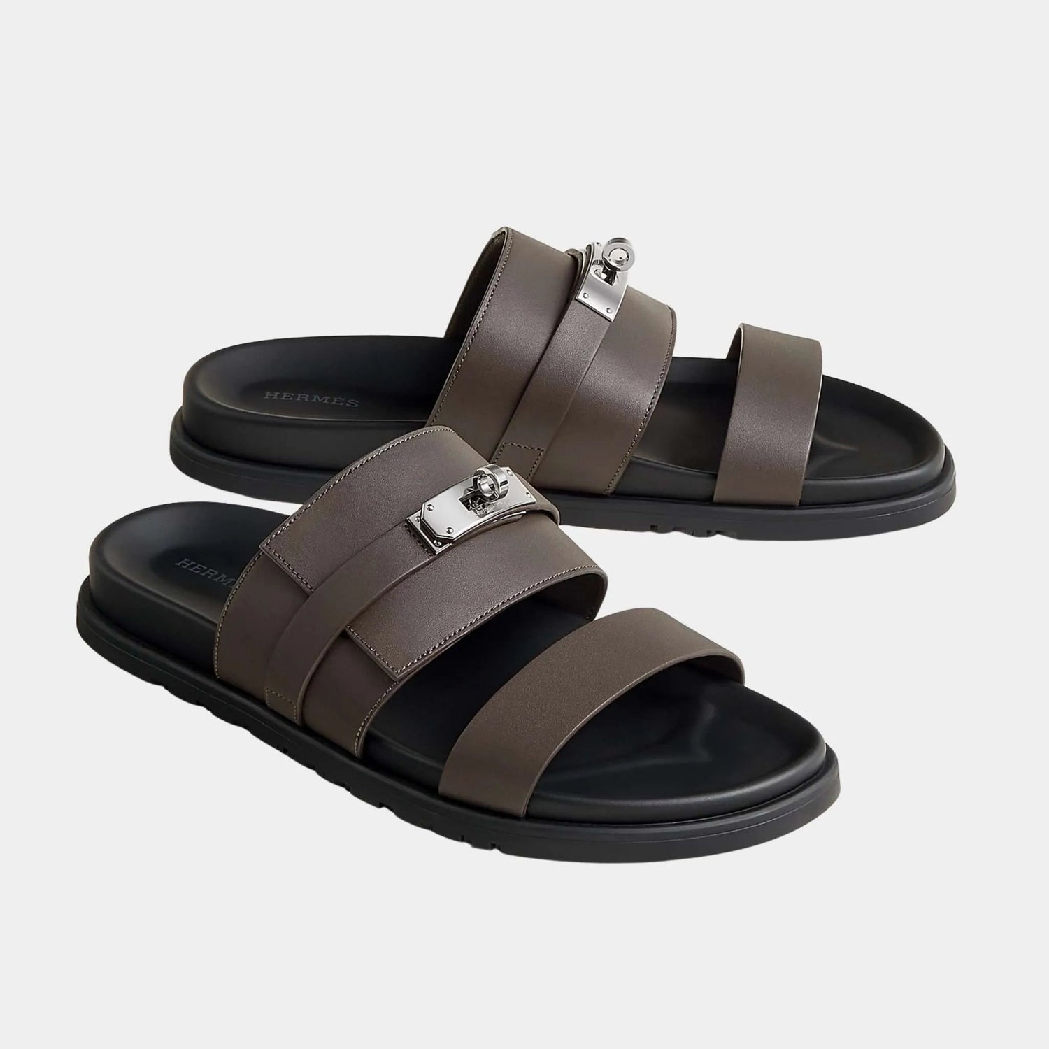 Jackson Sandal in Calfskin with Palladium Plated Buckle