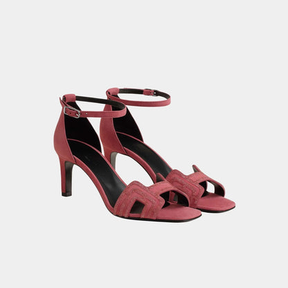 Joy 70 Heelede Sandal in Suede with Arcane Motif
