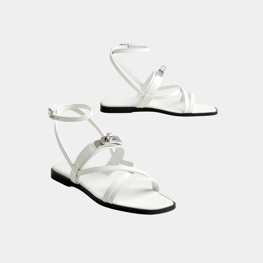June Sandals with Straps in Calfskin