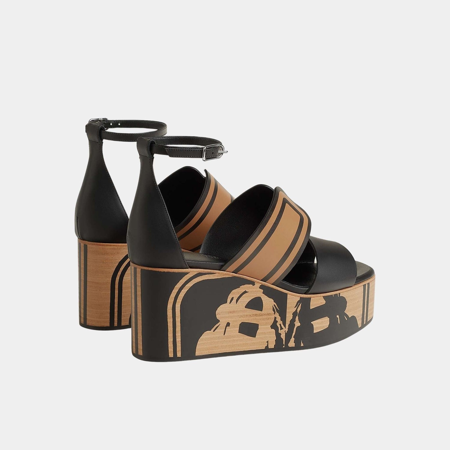 Kalis 35 Wedge Sandals in Calfskin