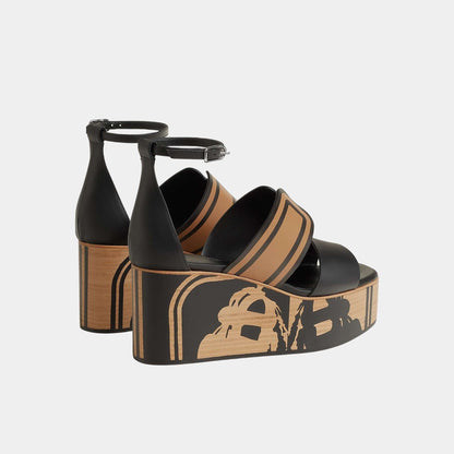 Kalis 35 Wedge Sandals in Calfskin