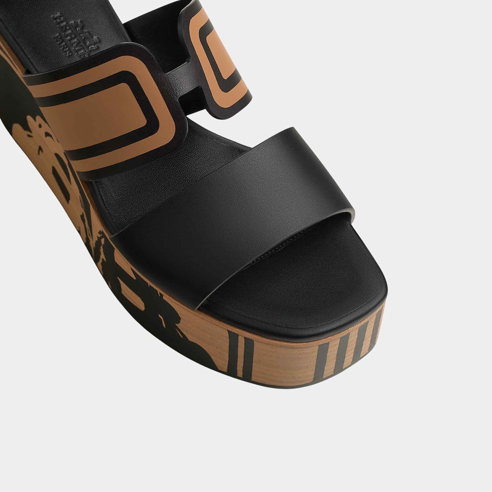 Kalis 35 Wedge Sandals in Calfskin