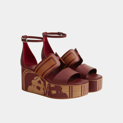 Kalis 35 Wedge Sandals in Calfskin