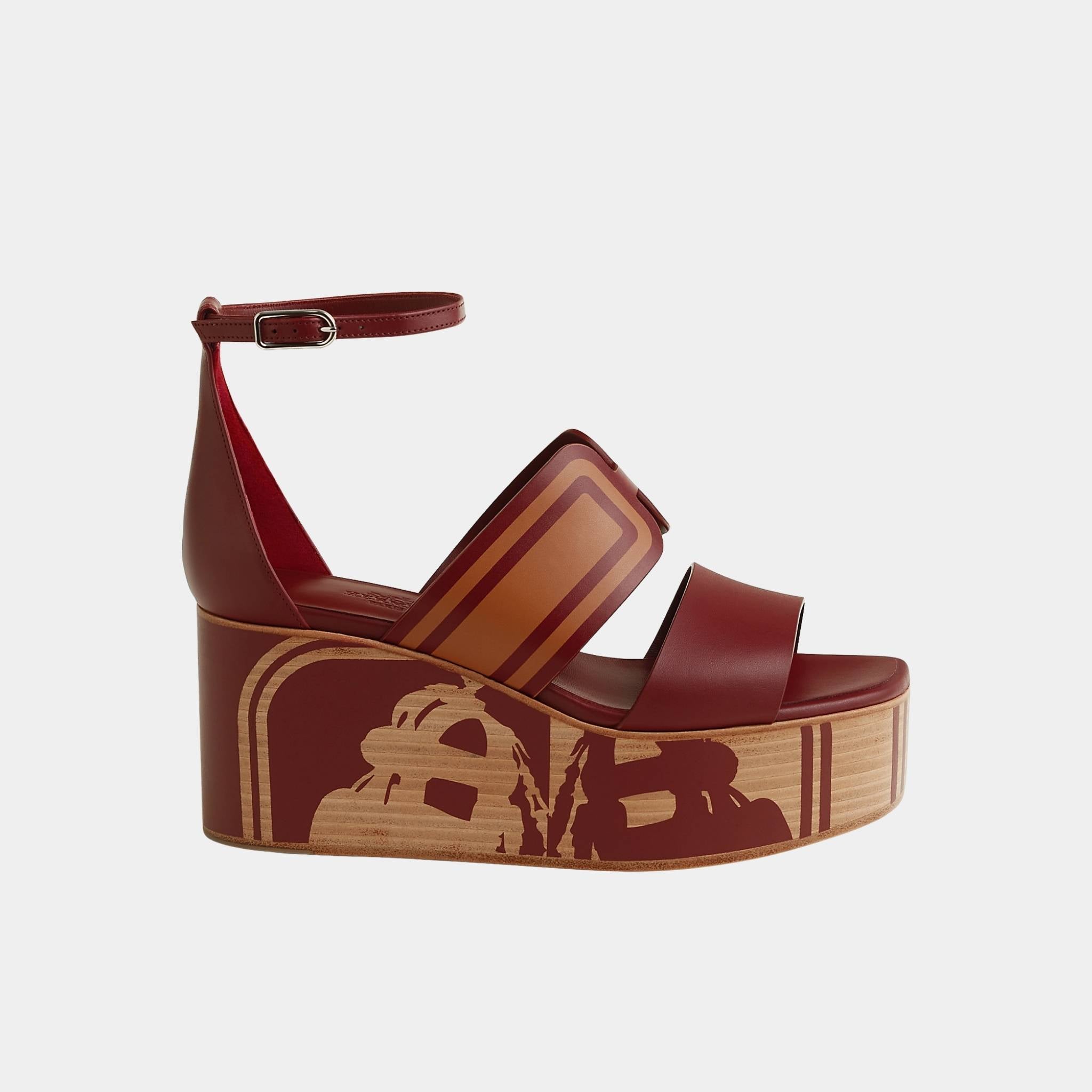 Kalis 35 Wedge Sandals in Calfskin