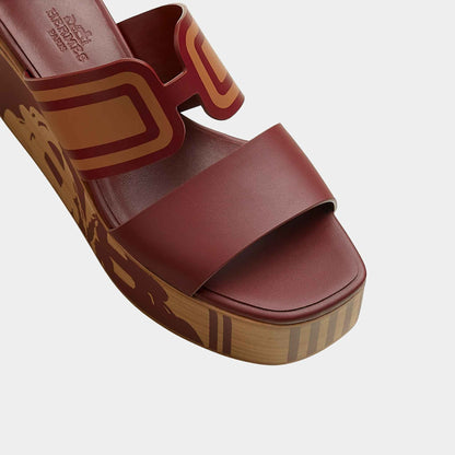 Kalis 35 Wedge Sandals in Calfskin