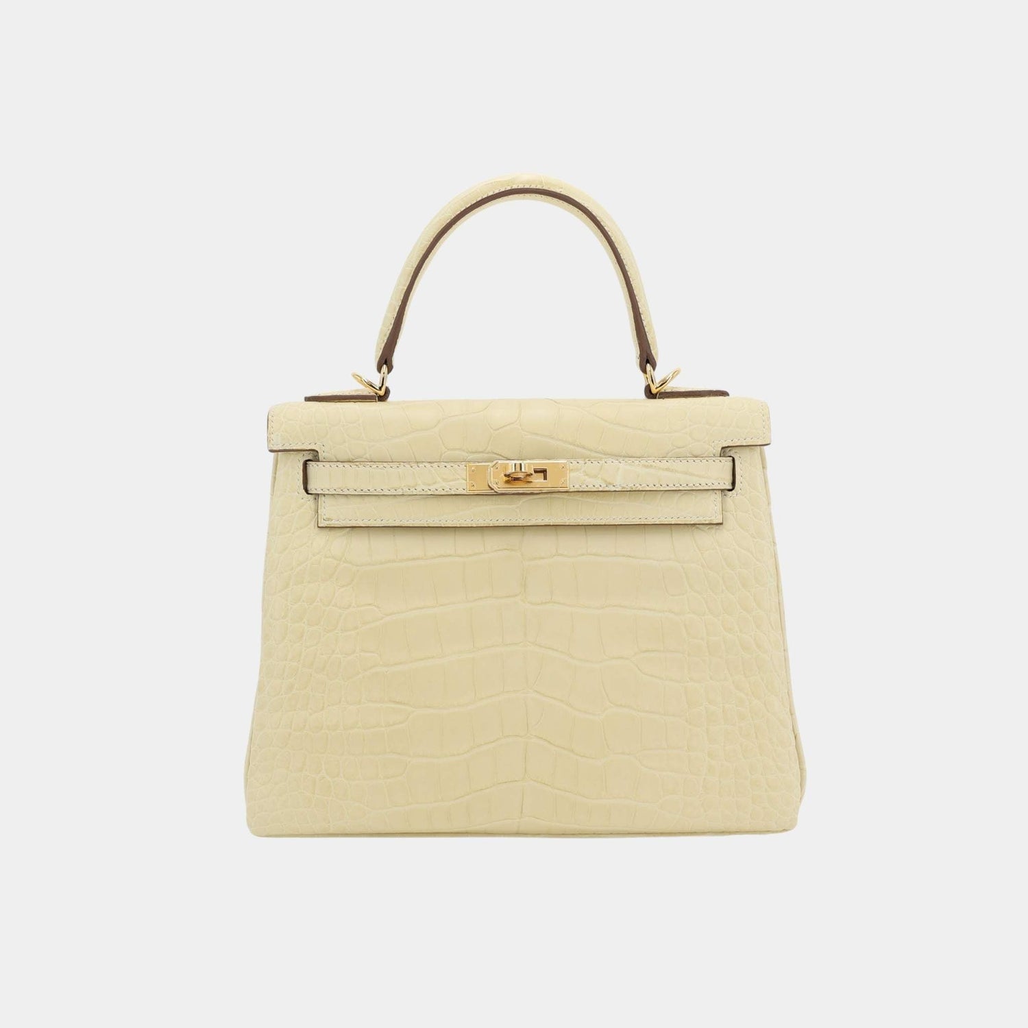 Kelly 25 Alligator Vanille GHW