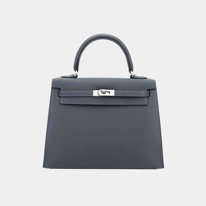 Kelly 25 Epsom Sellier Gris Misty PHW