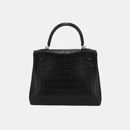 Kelly 25 Matte Alligator Black GHW