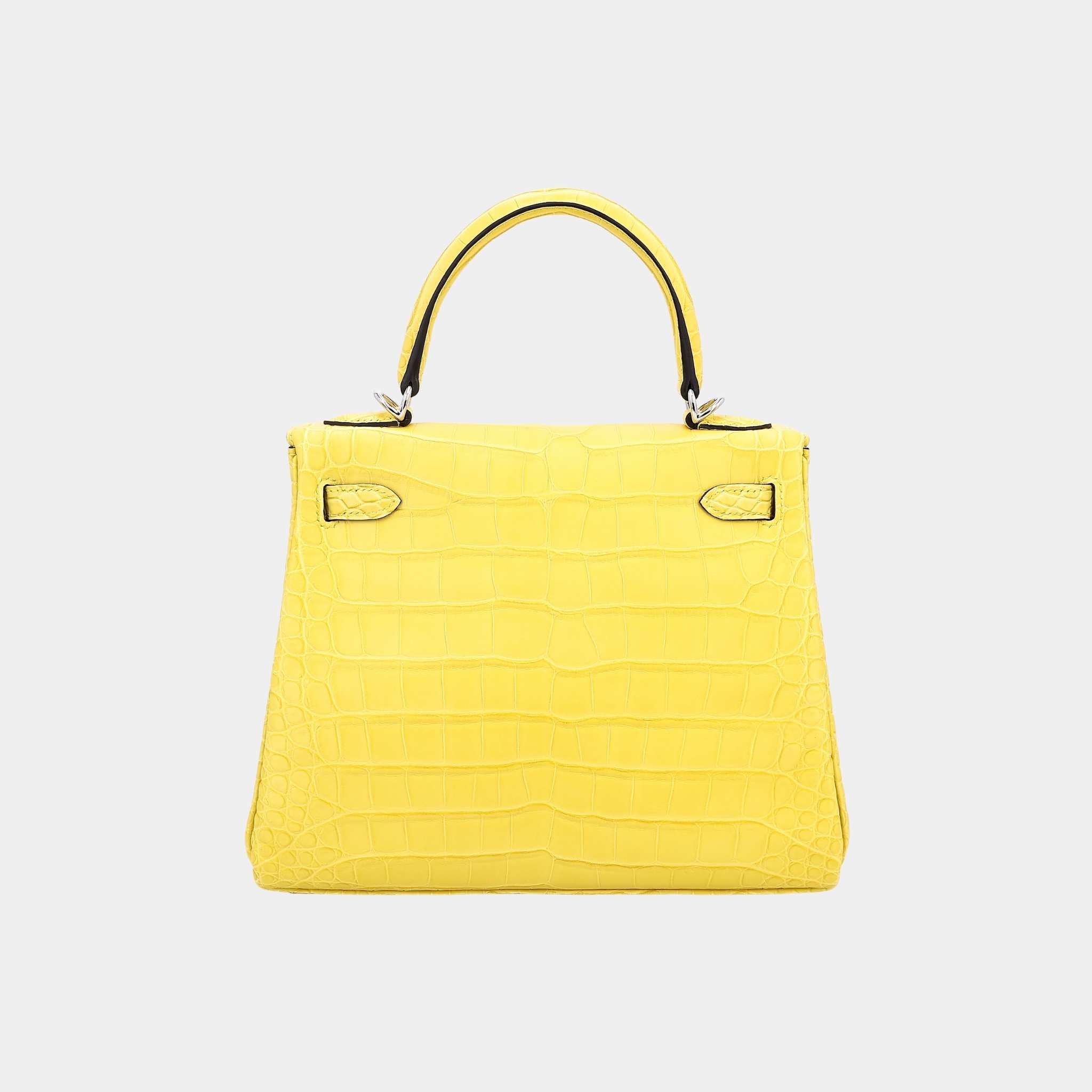 Kelly 25 Matte Alligator Mimosa PHW