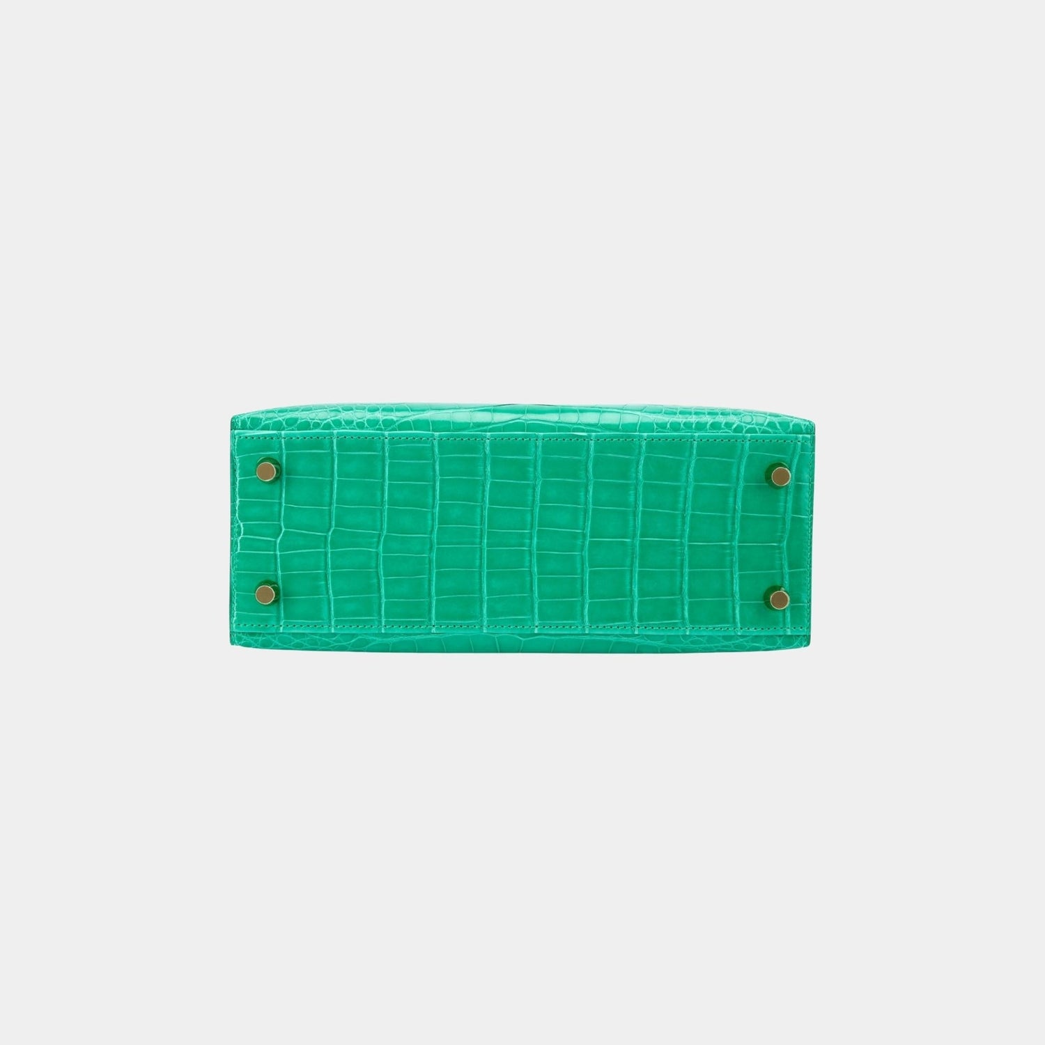 Kelly 25 Sellier Alligator Vert Jade GHW