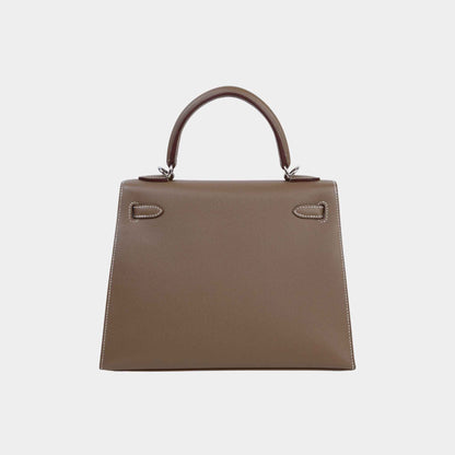 Kelly 25 Sellier Madame Etoupe/Bamboo PHW