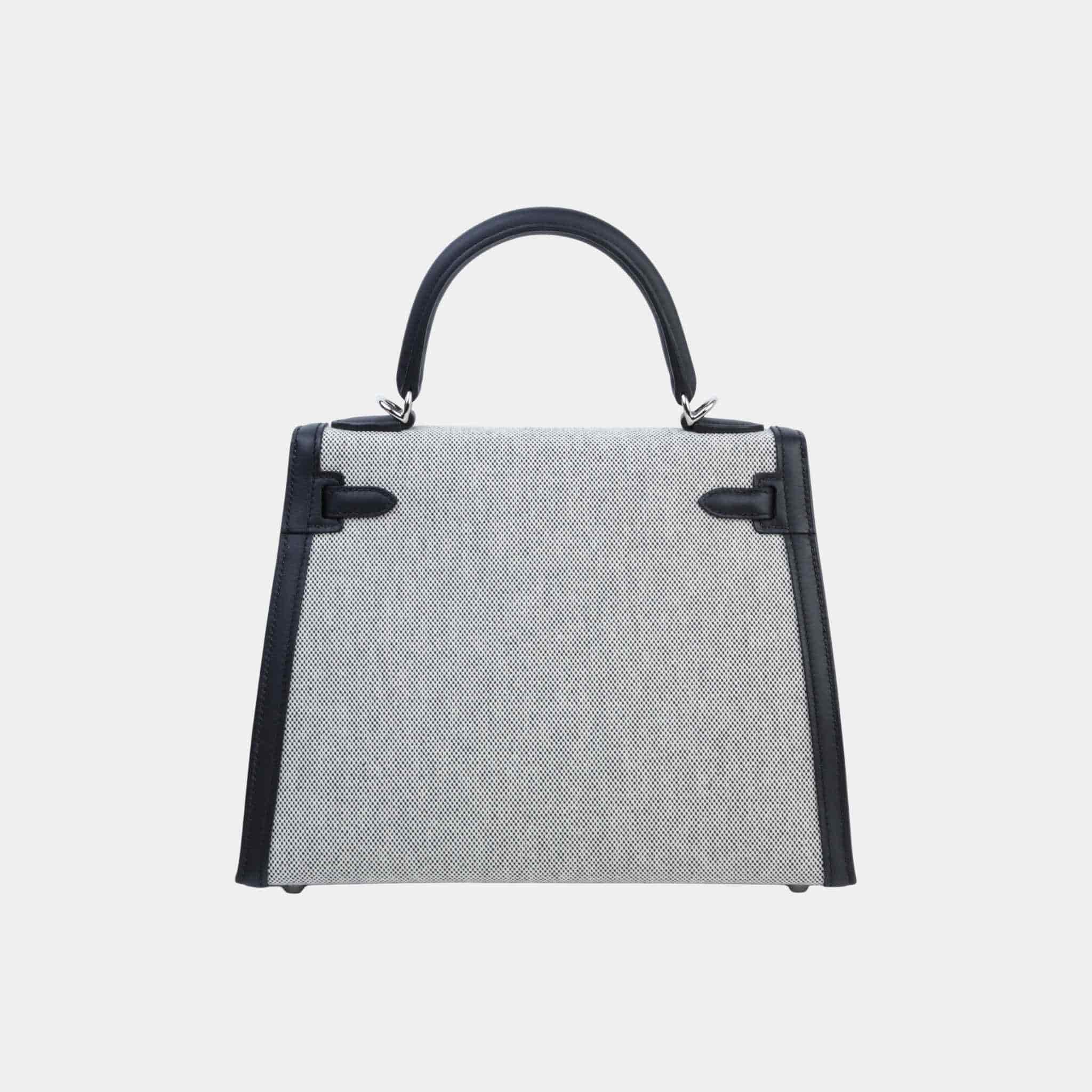 Kelly 25 Sellier Toile So H Canvas-Swift Black PHW