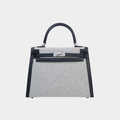 Kelly 25 Sellier Toile So H Canvas-Swift Black PHW