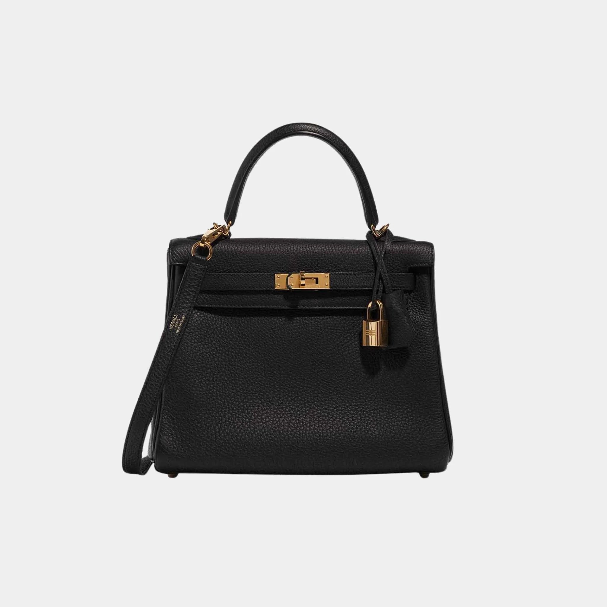 Kelly 25 Togo Black GHW