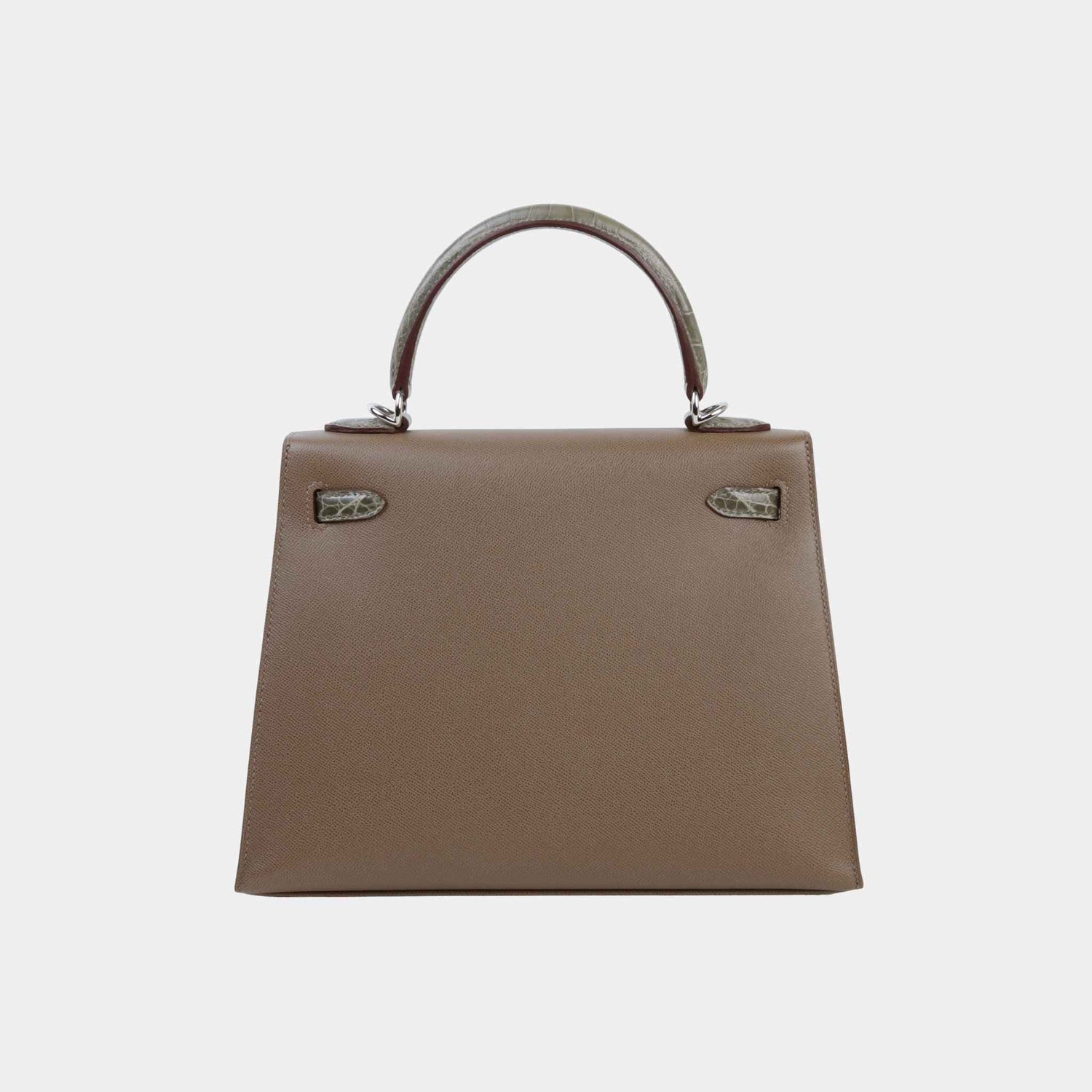 Kelly 25 Touch Madame-Shiny Niloticus Crocodile Etoupe PHW
