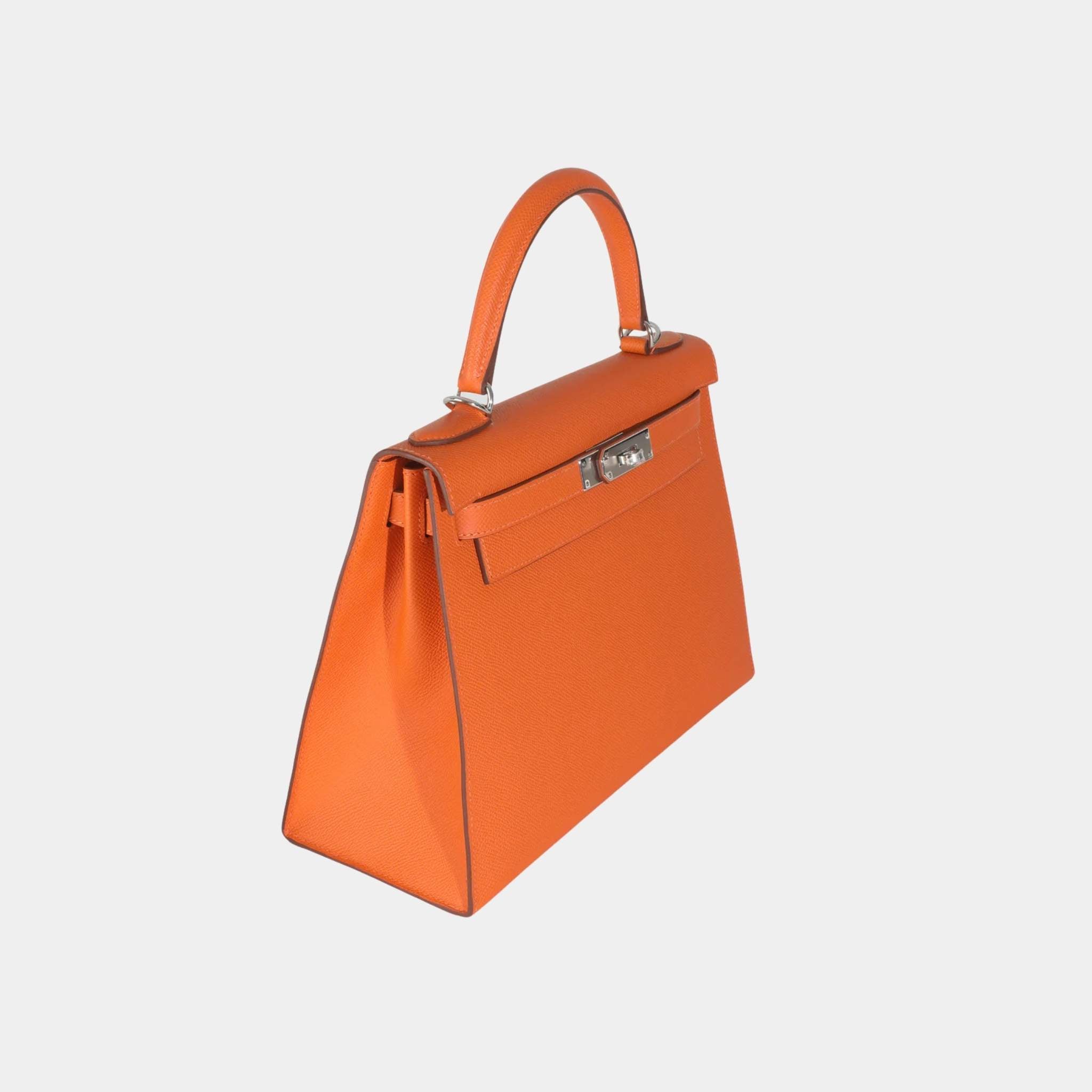 Kelly 28 Epsom Sellier Orange PHW