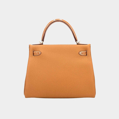 Kelly 28 Touch Togo-Shiny Niloticus Crocodile Tabac Camel GHW