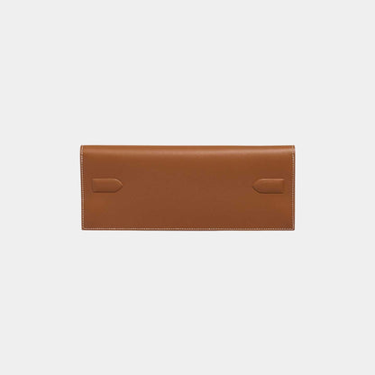 Kelly Cut Shadow Clutch Swift Gold