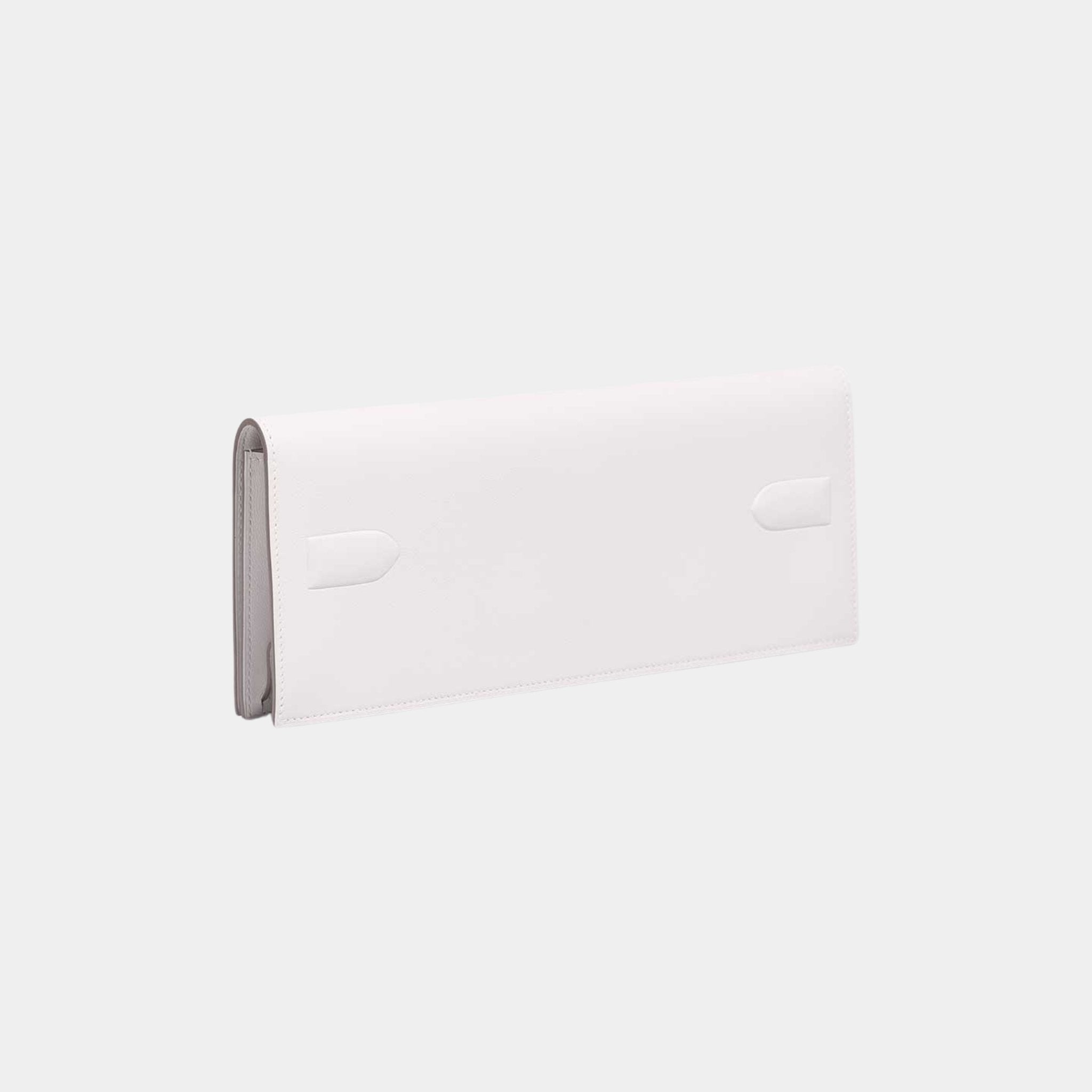 Kelly Cut Shadow Clutch Swift New White