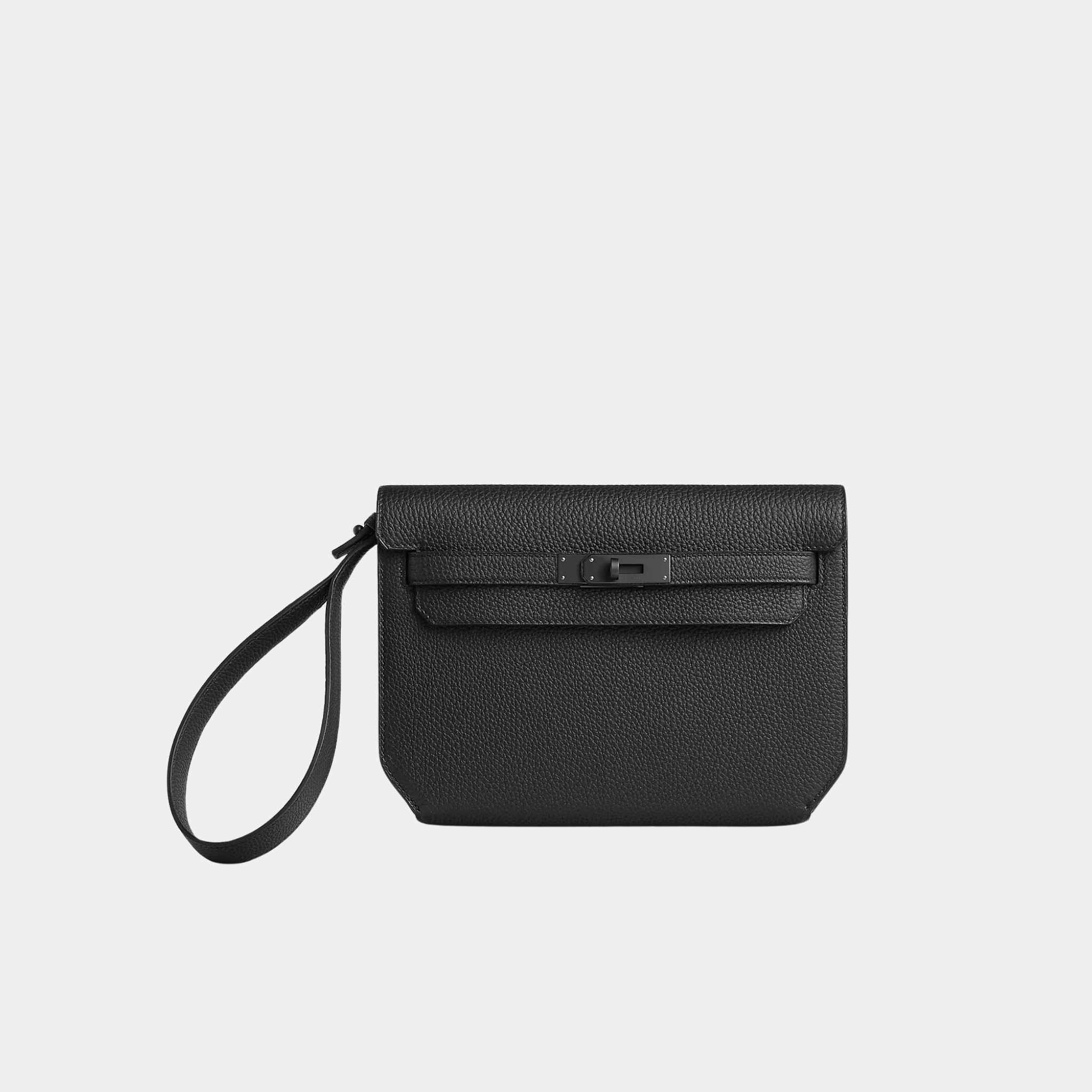 Kelly Depeches 25 Monochrome Pouch Togo Calfskin