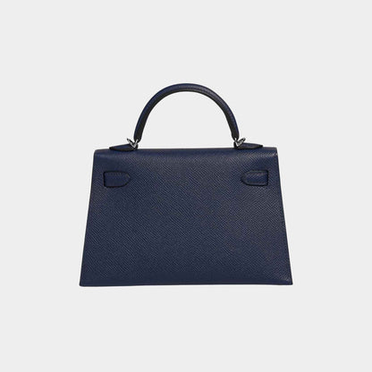 Kelly Mini 20 Epsom Bleu Navy PHW