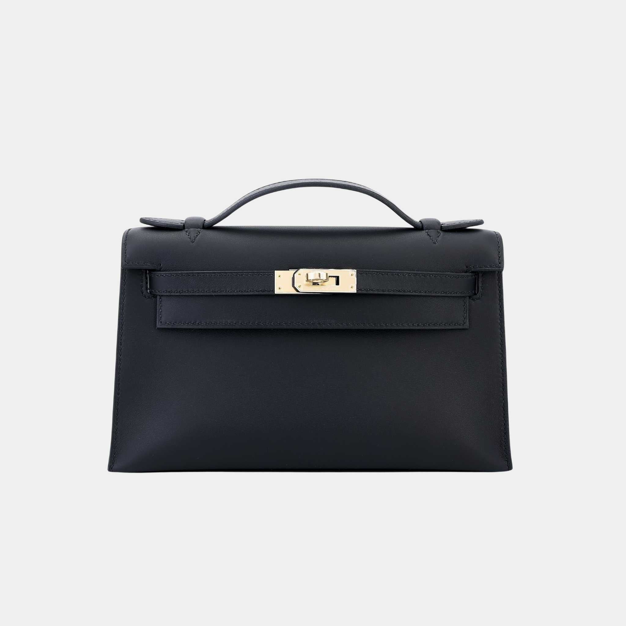 Kelly Pochette HSS Swift Black/Lime PBHW