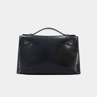 Kelly Pochette Lizard Black GHW