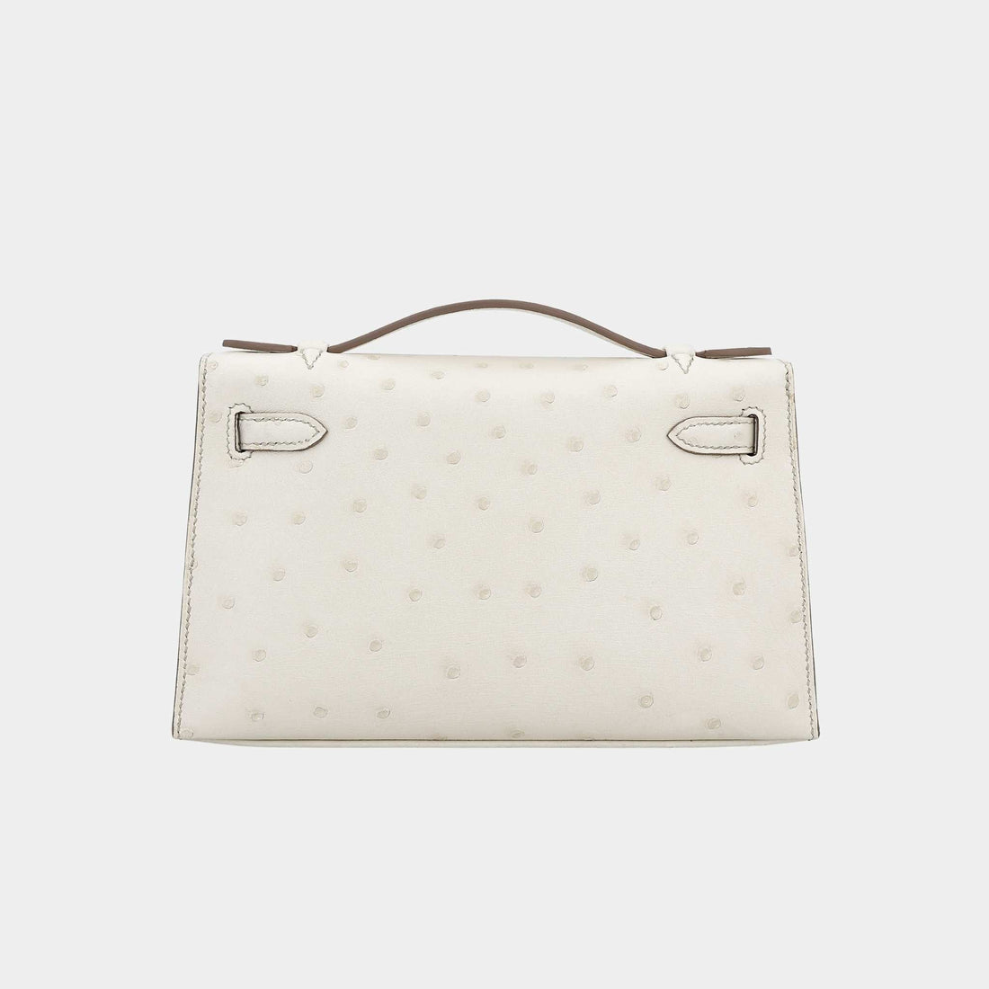 Kelly Pochette Ostrich Beton PHW