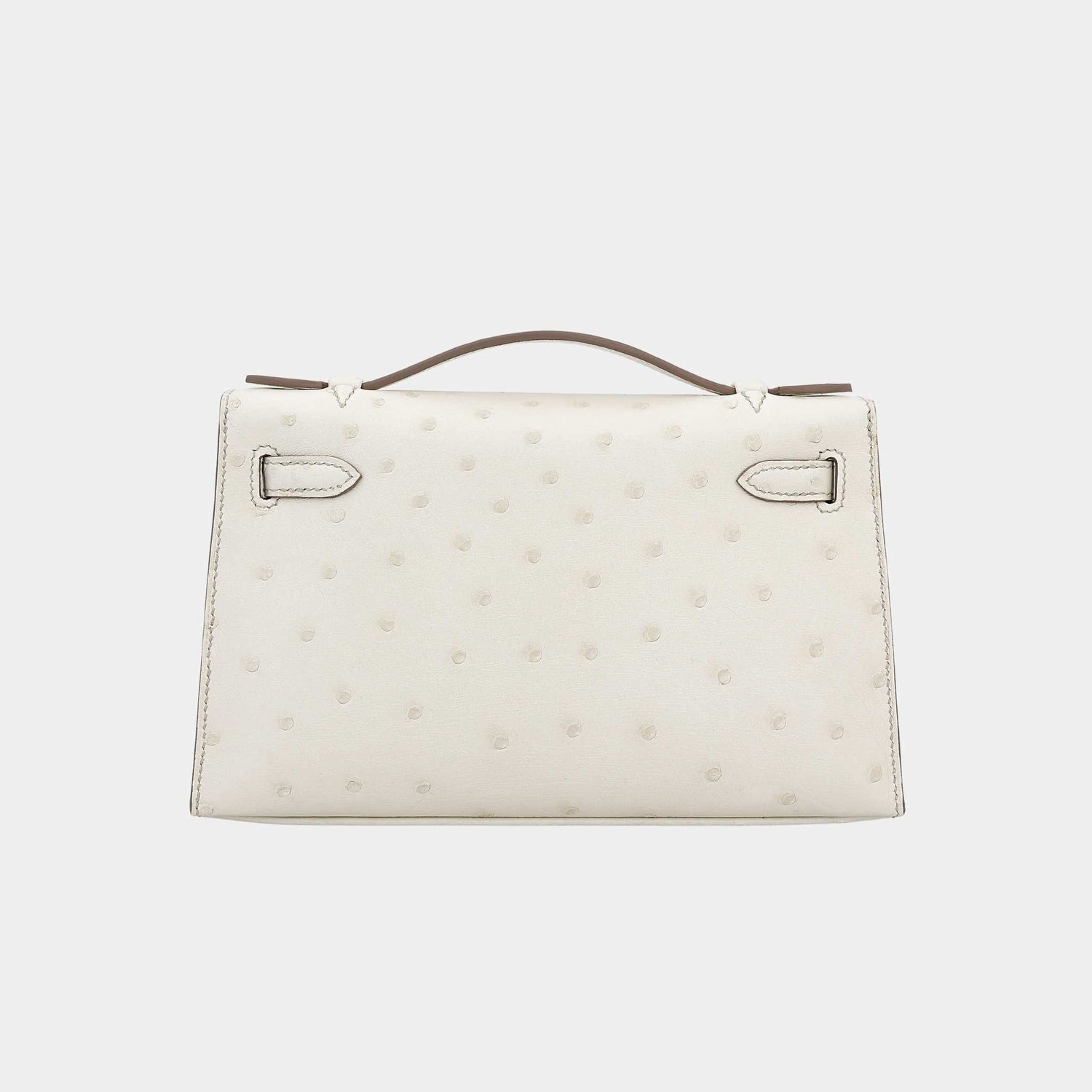 Kelly Pochette Ostrich Beton PHW