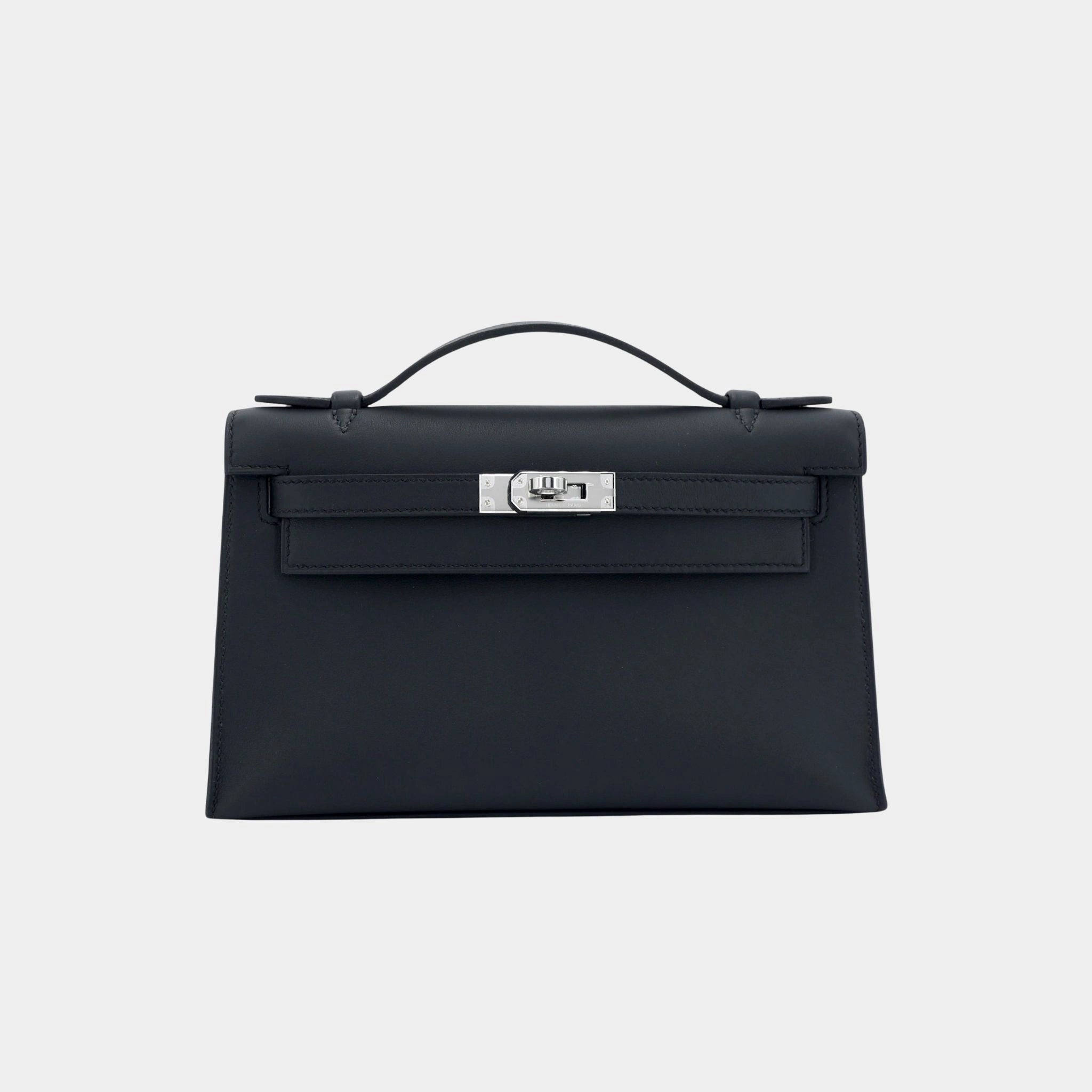 Kelly Pochette Swift Black PHW